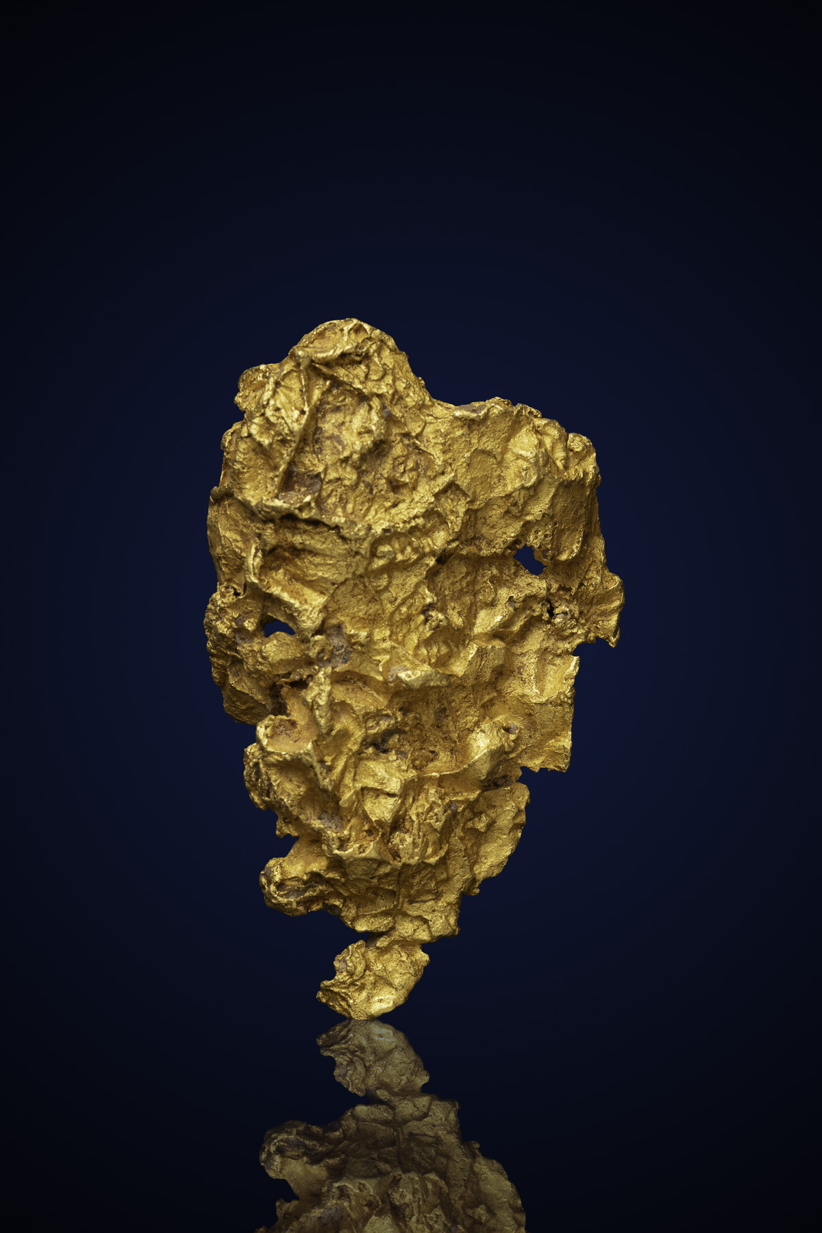 (image for) Striking, Rare, Contoured Natural Gold Nugget - Western Australia - 6.555 Troy Ounces